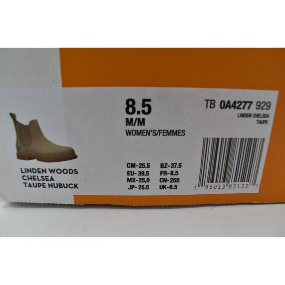 Timberland Womens Size 8.5 Linden Woods Taupe Gray Nubuck Chelsea Boots Shoes - Picture 11 of 11